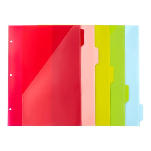 COSHEHKG 5er Set Register DIN A4 mit Innentasche, 5-teiliges 3 Löcher Trennblätter Ordner-Teiler Plastik Taben mit Zahlenaufdruck Ordner Register COSHEHKG 5er Set Register DIN A4 mit Innentasche, 5-teiliges 3 Löcher Trennblätter Ordner-Teiler Plastik Taben mit Zahlenaufdruck Ordner Register von COSHEHKG