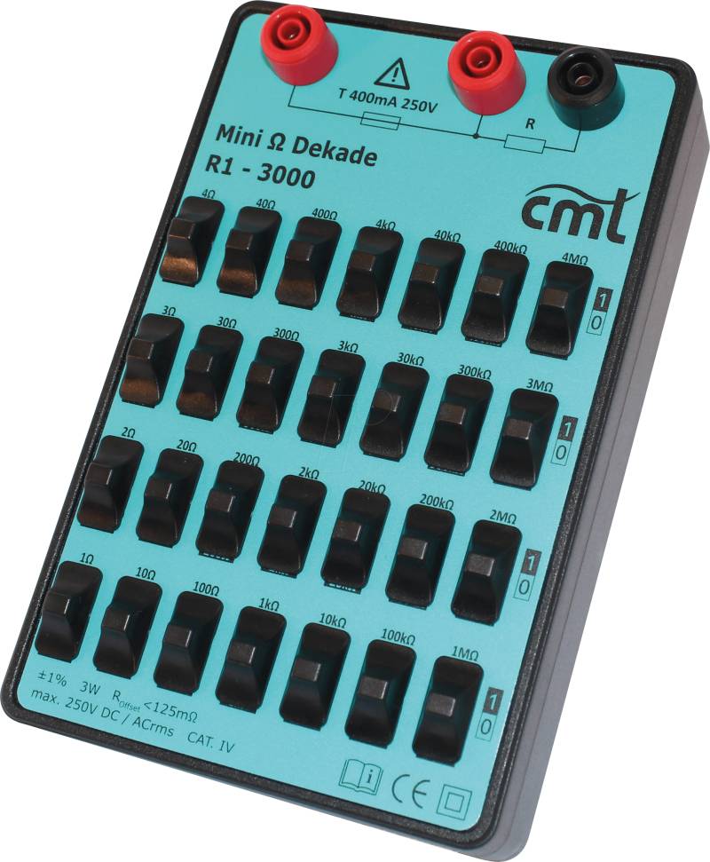 CMT R1-3000 - Widerstandsdekade R1-3000, 1 Ohm - 4 MOhm, 3 W von COSINUS MESSTECHNIK