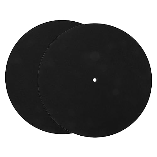 COSMEVIVI 2 Stück Schallplattenmatte, Plattenspielermatte, Zubehör Für Plattenspieler, Vinyl Player Matte, Plattenspieler Plattenauflage, Vinyl Matte, Plattentellermatte, Vinyl von COSMEVIVI