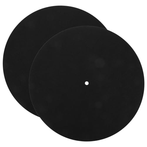 COSMEVIVI 2 Stück Schallplattenmatte, Vinylmatte, Schallplatten Schutzmatte, Plattenspieler Filzmatte, Plattenspielermatte Für Vinyl Schallplatten, Vinyl Schallplattenunterlage, von COSMEVIVI