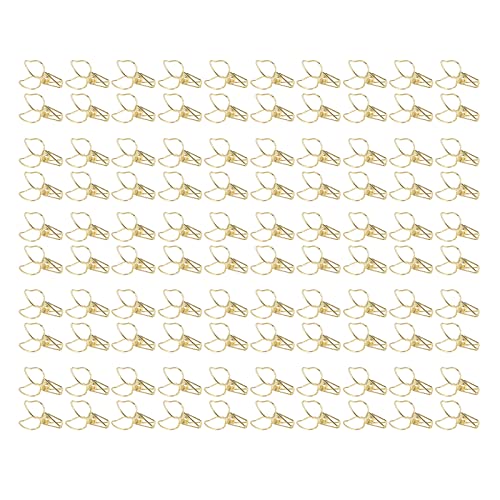 100pcs Peach Binders Clips Combination, Colored Binders Clip, Cute Cartoon Strong Binders Clip, Clamping Force Sturdy Metal Hollow Paper Clamps for Office Account (Gold) von COSMICROWAVE