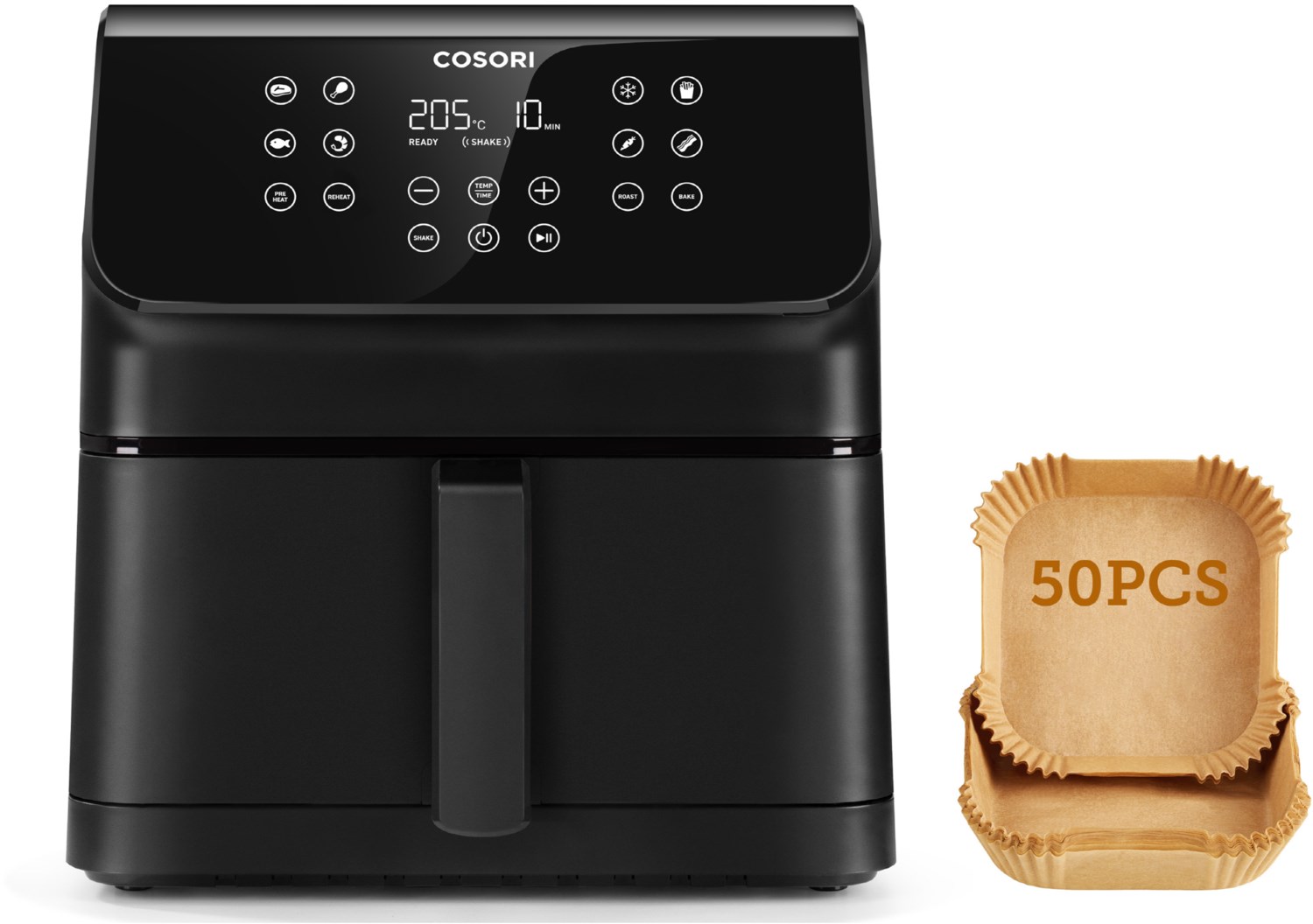 CAF-P651-KEUR Prem. II Chef Edition Heißluft-Fritteuse inkl. 50x Air Fryer Paper CAF-P651-KEUR Prem. II Chef Edition Heißluft-Fritteuse inkl. 50x Air Fryer Paper von COSORI