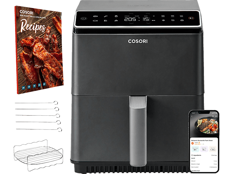 COSORI CAF-P681S-KEUR Dual Blaze Pro Heißluftfriteuse 1700 Watt Schwarz COSORI CAF-P681S-KEUR Dual Blaze Pro Heißluftfriteuse 1700 Watt Schwarz von COSORI
