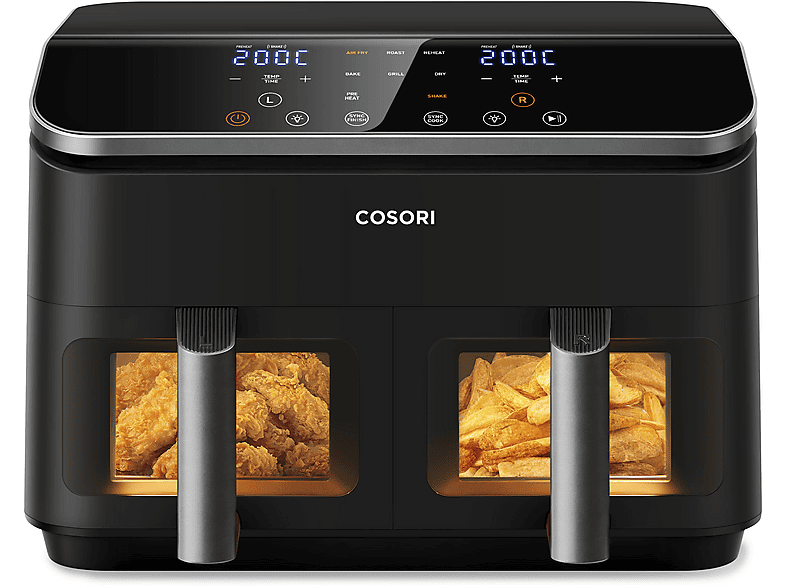 COSORI CAF-R901-AEU Dual Basket Heißluftfriteuse 1750 Watt Schwarz COSORI CAF-R901-AEU Dual Basket Heißluftfriteuse 1750 Watt Schwarz von COSORI