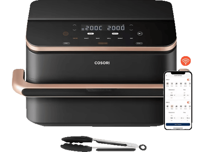 COSORI CAF-TF101S-AEUR 8-in1DualBlaze TwinFry™, 2 Kammern Aifryer, 10 Liter Heißluftfritteuse 2800 Watt Schwarz/Kupfer COSORI CAF-TF101S-AEUR 8-in1DualBlaze TwinFry™, 2 Kammern Aifryer, 10 Liter Heißluftfritteuse 2800 Watt Schwarz/Kupfer von COSORI