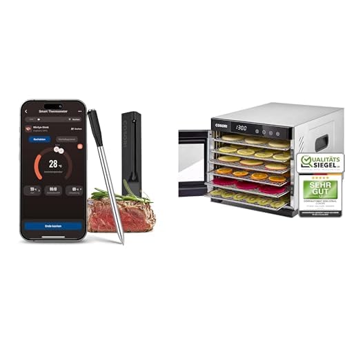 COSORI Erstes Smartes Fleischthermometer + COSORI Dörrautomat edelstahl, Food Dehydrator mit 50 Rezepte COSORI Erstes Smartes Fleischthermometer + COSORI Dörrautomat edelstahl, Food Dehydrator mit 50 Rezepte von COSORI