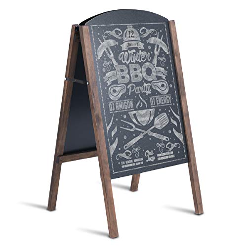 COSTWAY Kundenstopper klappbar 101x65cm, Werbetafel, Werbeaufsteller, Gehwegaufsteller, Kreidetafel, Aufsteller von COSTWAY