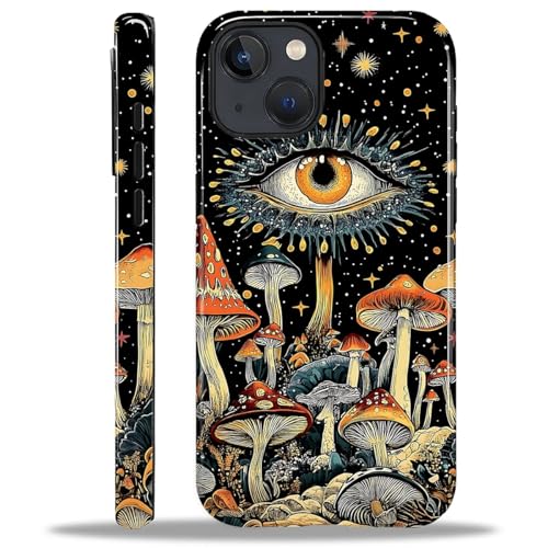 COTAIL Schutzhülle für iPhone 13 14, Hybrid-Schutzhülle mit 2 Schichten, militärischer Schutz, langlebig, stoßfest, kratzfest, Trippy Mushrooms Eye COTAIL Schutzhülle für iPhone 13 14, Hybrid-Schutzhülle mit 2 Schichten, militärischer Schutz, langlebig, stoßfest, kratzfest, Trippy Mushrooms Eye von COTAIL