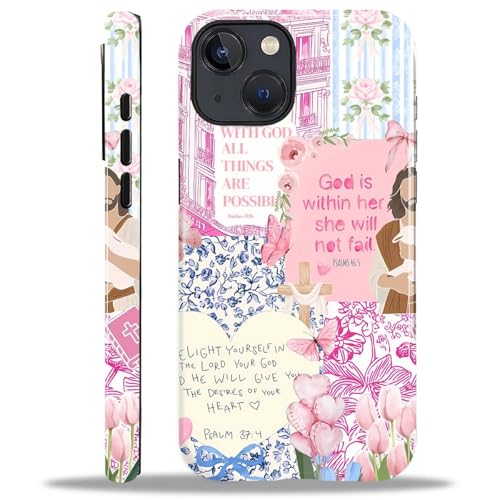COTAIL Schutzhülle für iPhone 14 Plus, 2-lagige Hybrid-Hülle, militärischer Schutz, langlebig, stoßfest, kratzfest, Rosa-Blau-Jesus-Collage COTAIL Schutzhülle für iPhone 14 Plus, 2-lagige Hybrid-Hülle, militärischer Schutz, langlebig, stoßfest, kratzfest, Rosa-Blau-Jesus-Collage von COTAIL