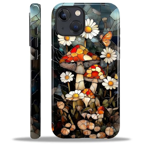 COTAIL Schutzhülle für iPhone 14 Plus, Hybrid-Schutzhülle, 2-lagig, militärischer Schutz, langlebig, stoßfest, kratzfest, Glasmalerei, Pilze COTAIL Schutzhülle für iPhone 14 Plus, Hybrid-Schutzhülle, 2-lagig, militärischer Schutz, langlebig, stoßfest, kratzfest, Glasmalerei, Pilze von COTAIL