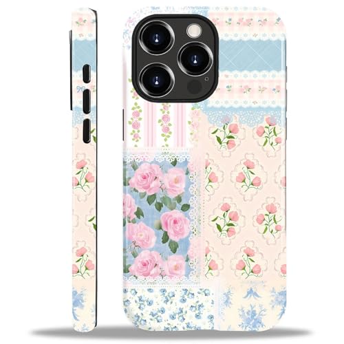 COTAIL Schutzhülle für iPhone 14 Pro, Hybrid-Schutzhülle mit 2 Schichten, militärischer Schutz, langlebig, stoßfest, kratzfest, florales Spitzen-Patchwork COTAIL Schutzhülle für iPhone 14 Pro, Hybrid-Schutzhülle mit 2 Schichten, militärischer Schutz, langlebig, stoßfest, kratzfest, florales Spitzen-Patchwork von COTAIL