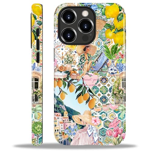 COTAIL Schutzhülle für iPhone 14 Pro, Hybrid-Schutzhülle mit 2 Schichten, militärischer Schutz, langlebig, stoßfest, kratzfest, italienische Sommer-Collage COTAIL Schutzhülle für iPhone 14 Pro, Hybrid-Schutzhülle mit 2 Schichten, militärischer Schutz, langlebig, stoßfest, kratzfest, italienische Sommer-Collage von COTAIL