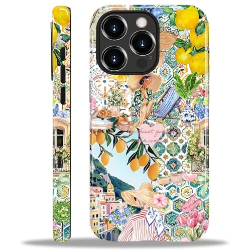 COTAIL Schutzhülle für iPhone 14 Pro Max, 2-lagige Hybrid-Hülle, militärischer Schutz, langlebig, stoßfest, kratzfest, italienische Sommer-Collage COTAIL Schutzhülle für iPhone 14 Pro Max, 2-lagige Hybrid-Hülle, militärischer Schutz, langlebig, stoßfest, kratzfest, italienische Sommer-Collage von COTAIL