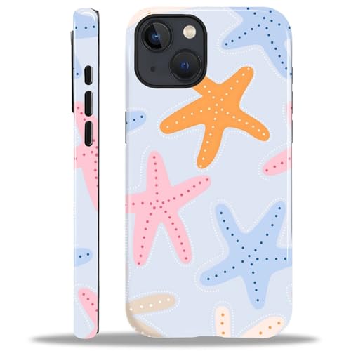 COTAIL Schutzhülle für iPhone 15, Hybrid-Schutzhülle, 2-lagig, militärischer Schutz, langlebig, stoßfest, kratzfest, bunte Seesterne COTAIL Schutzhülle für iPhone 15, Hybrid-Schutzhülle, 2-lagig, militärischer Schutz, langlebig, stoßfest, kratzfest, bunte Seesterne von COTAIL