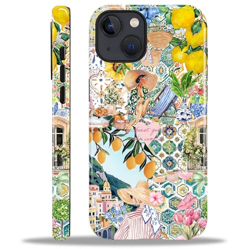 COTAIL Schutzhülle für iPhone 15 Plus, 2-lagige Hybrid-Hülle, militärischer Schutz, langlebig, stoßfest, kratzfest, italienische Sommer-Collage COTAIL Schutzhülle für iPhone 15 Plus, 2-lagige Hybrid-Hülle, militärischer Schutz, langlebig, stoßfest, kratzfest, italienische Sommer-Collage von COTAIL