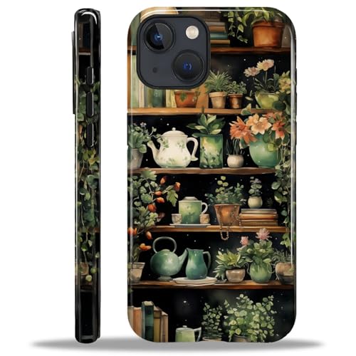 COTAIL Schutzhülle für iPhone 15 Plus, Hybrid-Schutzhülle, 2-lagig, militärischer Schutz, langlebig, stoßfest, kratzfest, Bücherregal, Pflanzen COTAIL Schutzhülle für iPhone 15 Plus, Hybrid-Schutzhülle, 2-lagig, militärischer Schutz, langlebig, stoßfest, kratzfest, Bücherregal, Pflanzen von COTAIL
