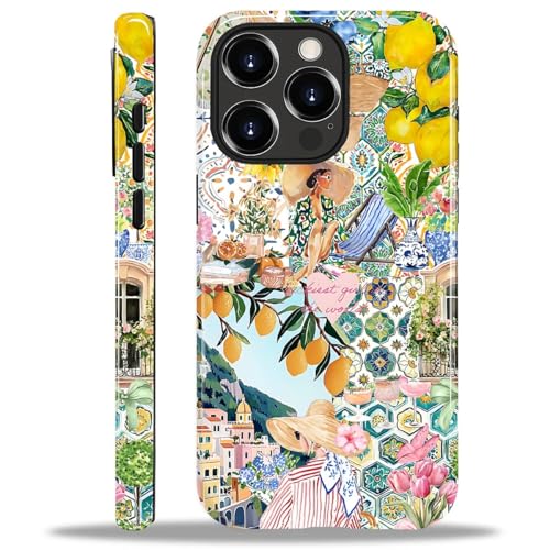 COTAIL Schutzhülle für iPhone 15 Pro Max, 2-lagige Hybrid-Hülle, militärischer Schutz, langlebig, stoßfest, kratzfest, italienische Sommer-Collage COTAIL Schutzhülle für iPhone 15 Pro Max, 2-lagige Hybrid-Hülle, militärischer Schutz, langlebig, stoßfest, kratzfest, italienische Sommer-Collage von COTAIL