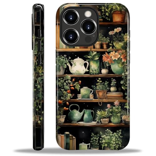 COTAIL Schutzhülle für iPhone 15 Pro Max, Hybrid-Schutzhülle, 2-lagig, militärischer Schutz, langlebig, stoßfest, kratzfest, Bücherregal, Pflanzen COTAIL Schutzhülle für iPhone 15 Pro Max, Hybrid-Schutzhülle, 2-lagig, militärischer Schutz, langlebig, stoßfest, kratzfest, Bücherregal, Pflanzen von COTAIL