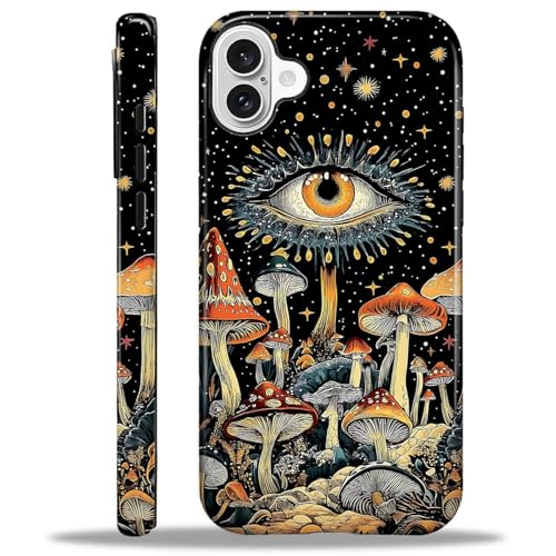 COTAIL Schutzhülle für iPhone 16 Plus, Hybrid-Schutzhülle, 2-lagig, militärischer Schutz, langlebig, stoßfest, kratzfest, Trippy Mushrooms Eye COTAIL Schutzhülle für iPhone 16 Plus, Hybrid-Schutzhülle, 2-lagig, militärischer Schutz, langlebig, stoßfest, kratzfest, Trippy Mushrooms Eye von COTAIL