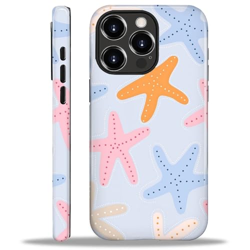 COTAIL Schutzhülle für iPhone 16 Pro, 2-lagige Hybrid-Hülle, militärischer Schutz, langlebig, stoßfest, kratzfest, bunte Seesterne COTAIL Schutzhülle für iPhone 16 Pro, 2-lagige Hybrid-Hülle, militärischer Schutz, langlebig, stoßfest, kratzfest, bunte Seesterne von COTAIL