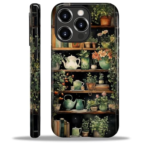 COTAIL Schutzhülle für iPhone 16 Pro Max, Hybrid-Schutzhülle, 2-lagig, militärischer Schutz, langlebig, stoßfest, kratzfest, Bücherregal, Pflanzen COTAIL Schutzhülle für iPhone 16 Pro Max, Hybrid-Schutzhülle, 2-lagig, militärischer Schutz, langlebig, stoßfest, kratzfest, Bücherregal, Pflanzen von COTAIL