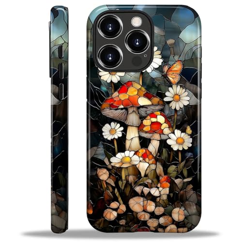COTAIL Schutzhülle für iPhone 16 Pro Max, Hybrid-Schutzhülle mit 2 Schichten, militärischer Schutz, langlebig, stoßfest, kratzfest, Buntglas-Pilze COTAIL Schutzhülle für iPhone 16 Pro Max, Hybrid-Schutzhülle mit 2 Schichten, militärischer Schutz, langlebig, stoßfest, kratzfest, Buntglas-Pilze von COTAIL