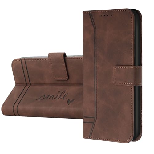 COTDINFOR Compatible with Redmi Note 13 Pro Plus Hülle PU Leder Schutzhülle Flip Handy Tasche Schale mit Magnet Standfunktion Etui Cover Handyhülle für Redmi Note 13 Pro Plus Brown Smile HX. COTDINFOR Compatible with Redmi Note 13 Pro Plus Hülle PU Leder Schutzhülle Flip Handy Tasche Schale mit Magnet Standfunktion Etui Cover Handyhülle für Redmi Note 13 Pro Plus Brown Smile HX. von COTDINFOR