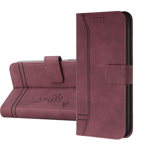 COTDINFOR Compatible with Samsung Galaxy A05S Hülle PU Leder Schutzhülle Flip Handy Tasche Schale mit Magnet Standfunktion Etui Cover Handyhülle für Galaxy A05S Red Smile HX. COTDINFOR Compatible with Samsung Galaxy A05S Hülle PU Leder Schutzhülle Flip Handy Tasche Schale mit Magnet Standfunktion Etui Cover Handyhülle für Galaxy A05S Red Smile HX. von COTDINFOR