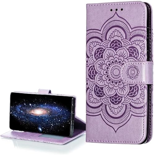 COTDINFOR Compatible with iPhone 15 Hülle PU Leder Brieftasche Schutzhülle Flip Stoßfeste Magnetisch Klapphüllen Kartenfächer Handyhülle für iPhone 15 Cover Light Purple Mandala LD. COTDINFOR Compatible with iPhone 15 Hülle PU Leder Brieftasche Schutzhülle Flip Stoßfeste Magnetisch Klapphüllen Kartenfächer Handyhülle für iPhone 15 Cover Light Purple Mandala LD. von COTDINFOR