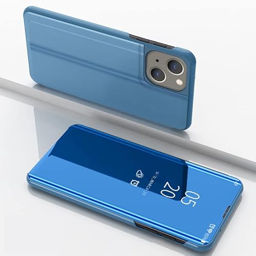COTDINFOR Handyhülle für iPhone 15 Flip Hülle Spiegel Cover Stoßfeste Kratzfestigkeit Case Slim Clear Spiegel Ständer Etui Schutzhüllen Cover für iPhone 15 Mirror Blau MX. COTDINFOR Handyhülle für iPhone 15 Flip Hülle Spiegel Cover Stoßfeste Kratzfestigkeit Case Slim Clear Spiegel Ständer Etui Schutzhüllen Cover für iPhone 15 Mirror Blau MX. von COTDINFOR