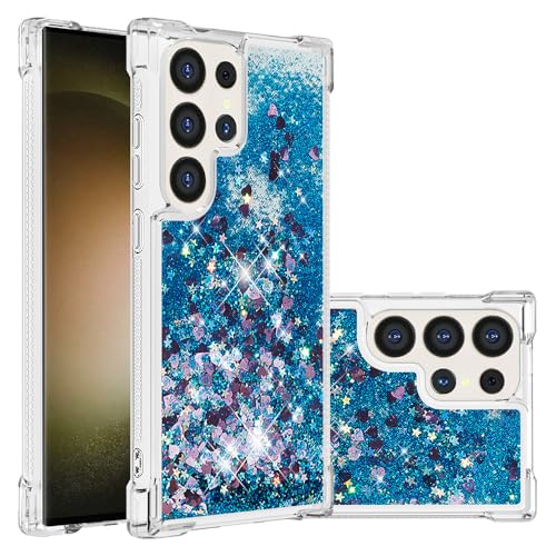 COTDINFOR Hülle für Samsung Galaxy S24 Ultra Transparent Silikon TPU Cover Flüssigkeit Glitzer Stoßfest Quicksand Fließend Glänzend Schlank Schutzhülle Handyhüllen für S24 Ultra Love Blau YBWTLS. COTDINFOR Hülle für Samsung Galaxy S24 Ultra Transparent Silikon TPU Cover Flüssigkeit Glitzer Stoßfest Quicksand Fließend Glänzend Schlank Schutzhülle Handyhüllen für S24 Ultra Love Blau YBWTLS. von COTDINFOR