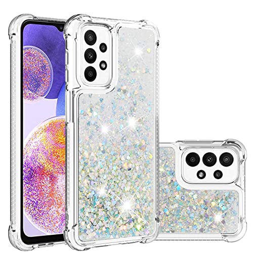 COTDINFOR Kompatibel mit Samsung Galaxy A23 5G Hülle Flüssigkeit Glitzer Stoßfest Fließend Glänzend Schlank Hülle für Schutzhülle Silikon Handyhüllen für Galaxy A23 5G TPU Love Silver YBWTLS. COTDINFOR Kompatibel mit Samsung Galaxy A23 5G Hülle Flüssigkeit Glitzer Stoßfest Fließend Glänzend Schlank Hülle für Schutzhülle Silikon Handyhüllen für Galaxy A23 5G TPU Love Silver YBWTLS. von COTDINFOR