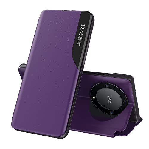 COTDINFOR kompatibel mit Honor Magic 7 Lite Hülle mit Sichtfenster Premium Leder Schutzhülle Smart View Flip Handyhülle etui mit Klappbarer Ständer Handy-Hülle Honor Magic 7 Lite Lila CC. COTDINFOR kompatibel mit Honor Magic 7 Lite Hülle mit Sichtfenster Premium Leder Schutzhülle Smart View Flip Handyhülle etui mit Klappbarer Ständer Handy-Hülle Honor Magic 7 Lite Lila CC. von COTDINFOR