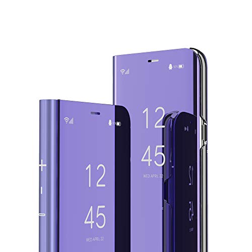 COTDINFORCA Schutzhülle für Samsung Galaxy A71, mit Standfunktion, luxuriöser Make-up-Spiegel-Design, vollständiger Schutz, Violett von COTDINFORCA