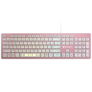COUGAR Gaming Gaming Tastatur VANTARAXPINK Rosa Scherentasten Anti-Ghosting 8 Hintergrundbeleuchtungseffekte Durchscheinende Tasten Aluminiumrahmen CNC MonoShell Azerty von COUGAR