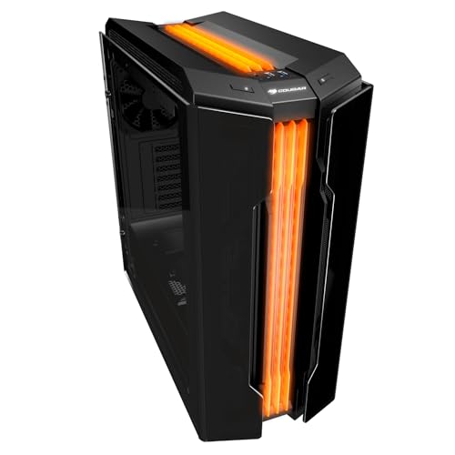 COUGAR GAMING | Gaming PC-Gehäuse | Gemini T PRO RGB Hartglas – Bis zu 9 Lüfter und 3 Watercooling – Trelux RGB-Beleuchtung – werkzeuglose Wartung von COUGAR