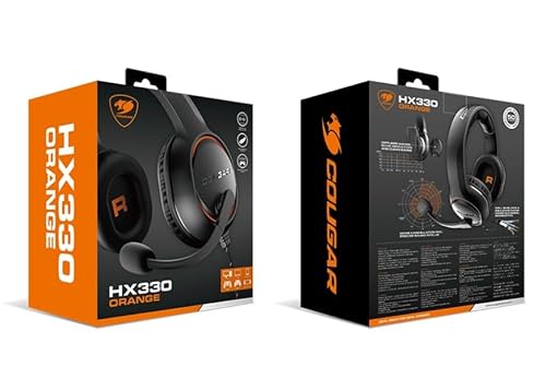 Cougar HX330 Gamer-Headset, kabelgebunden, Schwarz/Orange von COUGAR