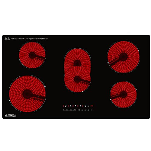 COVERCOOK Glaskeramikkochfeld 90cm, 5 Kochzonen, Autarkes Cerankochfeld mit Zwei Kochzone, Bräterzone, 8400W Kochplatte mit Touchsteuerung, Kindersicherung, 9 Leistungsstufen COVERCOOK Glaskeramikkochfeld 90cm, 5 Kochzonen, Autarkes Cerankochfeld mit Zwei Kochzone, Bräterzone, 8400W Kochplatte mit Touchsteuerung, Kindersicherung, 9 Leistungsstufen von COVERCOOK