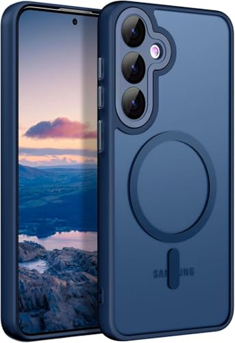 COVRELLA Magnetische Samsung Galaxy S24 Hülle mit Kameraschutz & Linsenschutzglas - S24 Schutzhülle Blau, Matt & Durchsichtig - MagSafe-Kompatibel, Stoßfest & Starke Magnetkraft COVRELLA Magnetische Samsung Galaxy S24 Hülle mit Kameraschutz & Linsenschutzglas - S24 Schutzhülle Blau, Matt & Durchsichtig - MagSafe-Kompatibel, Stoßfest & Starke Magnetkraft von COVRELLA