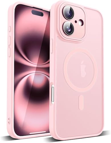 COVRELLA Magnetische iPhone 16 Hülle Rosa mit Kameraschutz - Handyhülle iPhone 16 Case Matt & Durchscheinend für MagSafe - Stoßfest & Starke Magnetkraft COVRELLA Magnetische iPhone 16 Hülle Rosa mit Kameraschutz - Handyhülle iPhone 16 Case Matt & Durchscheinend für MagSafe - Stoßfest & Starke Magnetkraft von COVRELLA