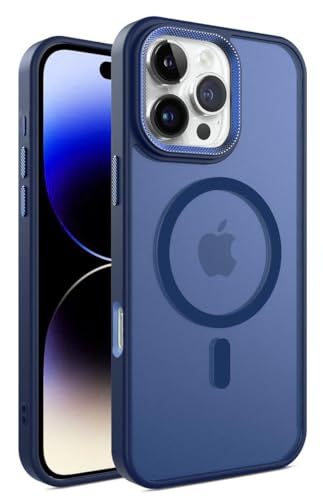 COVRELLA Magnetische iPhone 16 Pro Hülle Blau - Matt & Durchscheinend mit erhöhtem Kameraschutz - Handyhülle iPhone 16 Pro, Kompatibel mit MagSafe - Stoßfest & Top Magnetkraft COVRELLA Magnetische iPhone 16 Pro Hülle Blau - Matt & Durchscheinend mit erhöhtem Kameraschutz - Handyhülle iPhone 16 Pro, Kompatibel mit MagSafe - Stoßfest & Top Magnetkraft von COVRELLA
