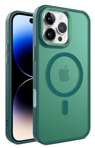 COVRELLA Magnetische iPhone 16 Pro Hülle Grün - Matt & Durchscheinend mit erhöhtem Kameraschutz - Handyhülle iPhone 16 Pro, Kompatibel mit MagSafe - Stoßfest & Top Magnetkraft COVRELLA Magnetische iPhone 16 Pro Hülle Grün - Matt & Durchscheinend mit erhöhtem Kameraschutz - Handyhülle iPhone 16 Pro, Kompatibel mit MagSafe - Stoßfest & Top Magnetkraft von COVRELLA