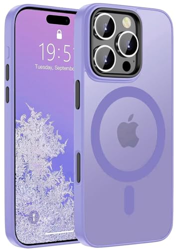 COVRELLA Magnetische iPhone 16 Pro Hülle Hell Lila Matt & Durchscheinend - Handyhülle iPhone 16 Pro Case Kompatibel mit MagSafe - Stoßfest & Starke Magnetkraft - Flieder COVRELLA Magnetische iPhone 16 Pro Hülle Hell Lila Matt & Durchscheinend - Handyhülle iPhone 16 Pro Case Kompatibel mit MagSafe - Stoßfest & Starke Magnetkraft - Flieder von COVRELLA