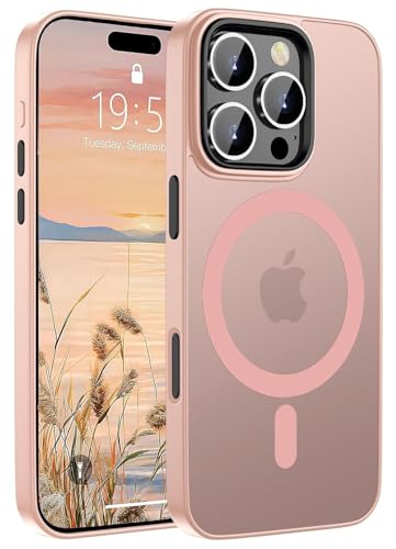 COVRELLA Magnetische iPhone 16 Pro Hülle Rosa Matt & Durchsichtig - iPhone 16 Pro Case, Kompatibel mit MagSafe - Stoßfest & Starke Magnetkraft COVRELLA Magnetische iPhone 16 Pro Hülle Rosa Matt & Durchsichtig - iPhone 16 Pro Case, Kompatibel mit MagSafe - Stoßfest & Starke Magnetkraft von COVRELLA
