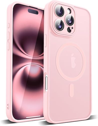 COVRELLA Magnetische iPhone 16 Pro Hülle Rosa mit Kameraschutz - Handyhülle iPhone 16 Pro Case Matt & Durchscheinend für MagSafe - Stoßfest & Starke Magnetkraft COVRELLA Magnetische iPhone 16 Pro Hülle Rosa mit Kameraschutz - Handyhülle iPhone 16 Pro Case Matt & Durchscheinend für MagSafe - Stoßfest & Starke Magnetkraft von COVRELLA