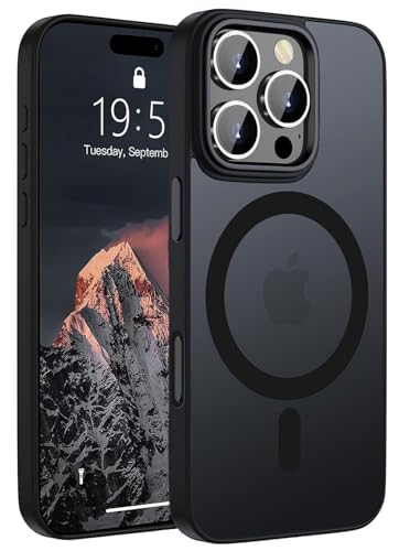 COVRELLA Schwarze iPhone 16 Pro Hülle Matt & Durchsichtig - Kompatibel mit MagSafe - iPhone 16 Pro Schutzhülle - Stoßfest & Starke Magnetkraft COVRELLA Schwarze iPhone 16 Pro Hülle Matt & Durchsichtig - Kompatibel mit MagSafe - iPhone 16 Pro Schutzhülle - Stoßfest & Starke Magnetkraft von COVRELLA