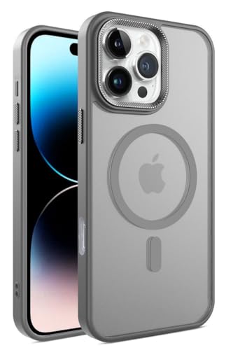 COVRELLA Magnetische iPhone 16 Pro Max Hülle Grau - Matt & Durchscheinend mit erhöhtem Kameraschutz - Handyhülle iPhone 16 Pro Max Case, Kompatibel mit MagSafe - Stoßfest & Top Magnetkraft COVRELLA Magnetische iPhone 16 Pro Max Hülle Grau - Matt & Durchscheinend mit erhöhtem Kameraschutz - Handyhülle iPhone 16 Pro Max Case, Kompatibel mit MagSafe - Stoßfest & Top Magnetkraft von COVRELLA