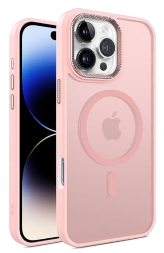 COVRELLA Magnetische iPhone 16 Pro Max Hülle Rosa - Matt & Durchscheinend mit erhöhtem Kameraschutz - Handyhülle iPhone 16 Pro Max Case, Kompatibel mit MagSafe - Stoßfest & Top Magnetkraft COVRELLA Magnetische iPhone 16 Pro Max Hülle Rosa - Matt & Durchscheinend mit erhöhtem Kameraschutz - Handyhülle iPhone 16 Pro Max Case, Kompatibel mit MagSafe - Stoßfest & Top Magnetkraft von COVRELLA