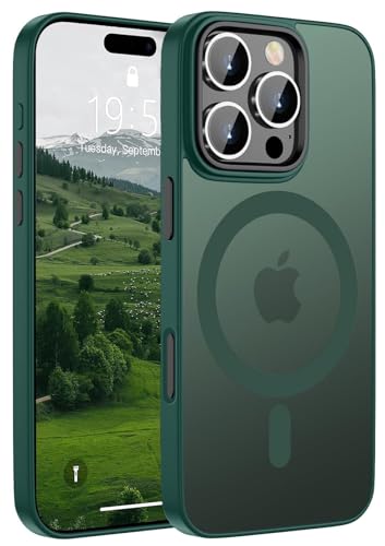 COVRELLA für iPhone 16 Pro Case Matt & Durchsichtig - iPhone 16 Pro Hülle, Kompatibel mit MagSafe - Stoßfest & Starke Magnetkraft - Grün COVRELLA für iPhone 16 Pro Case Matt & Durchsichtig - iPhone 16 Pro Hülle, Kompatibel mit MagSafe - Stoßfest & Starke Magnetkraft - Grün von COVRELLA