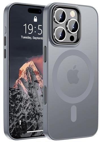 COVRELLA für iPhone 16 Pro Hülle Grau Magnetisch, Matt & Durchscheinend - iPhone 16 Pro Schutzhülle, Kompatibel mit MagSafe - Stoßfest & Starke Magnetkraft COVRELLA für iPhone 16 Pro Hülle Grau Magnetisch, Matt & Durchscheinend - iPhone 16 Pro Schutzhülle, Kompatibel mit MagSafe - Stoßfest & Starke Magnetkraft von COVRELLA